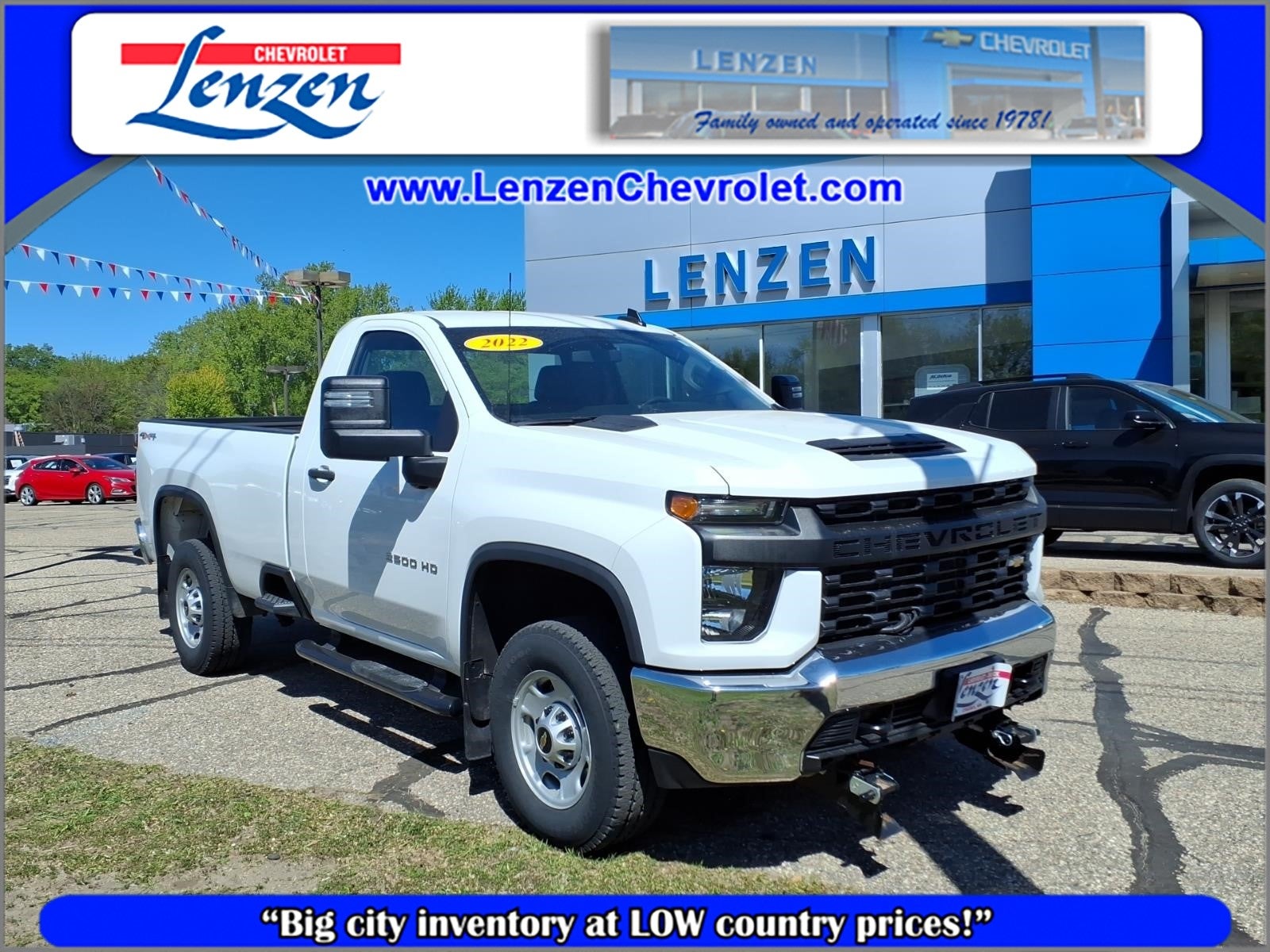 2022 Chevrolet Silverado 2500 HD WT in Summit White — front three-quarter view