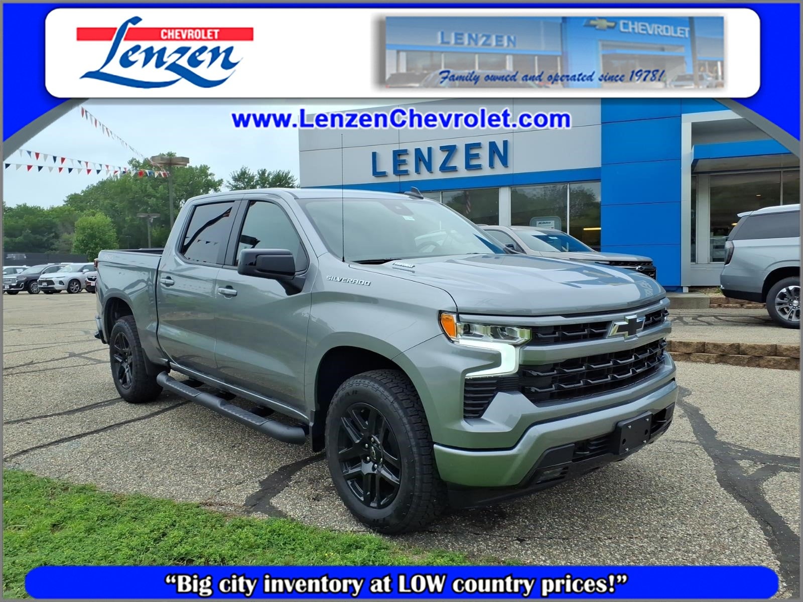 2026 Chevrolet Silverado 1500 RST in Sterling Gray Metallic — front three-quarter view