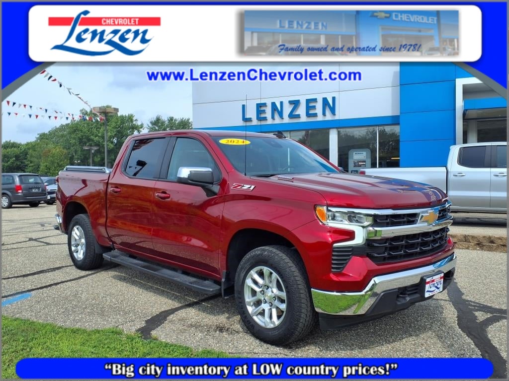 2024 Chevrolet Silverado 1500 LT in Radiant Red Tintcoat — front three-quarter view