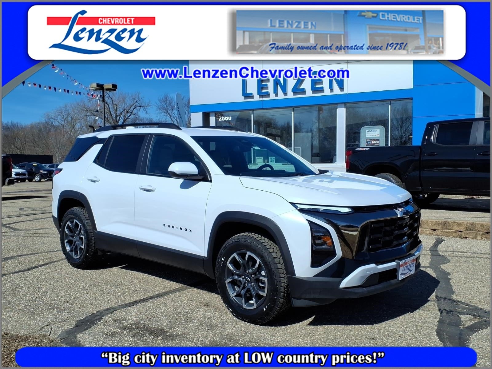 2026 Chevrolet Equinox ACTIV in Polar White Tricoat — front three-quarter view