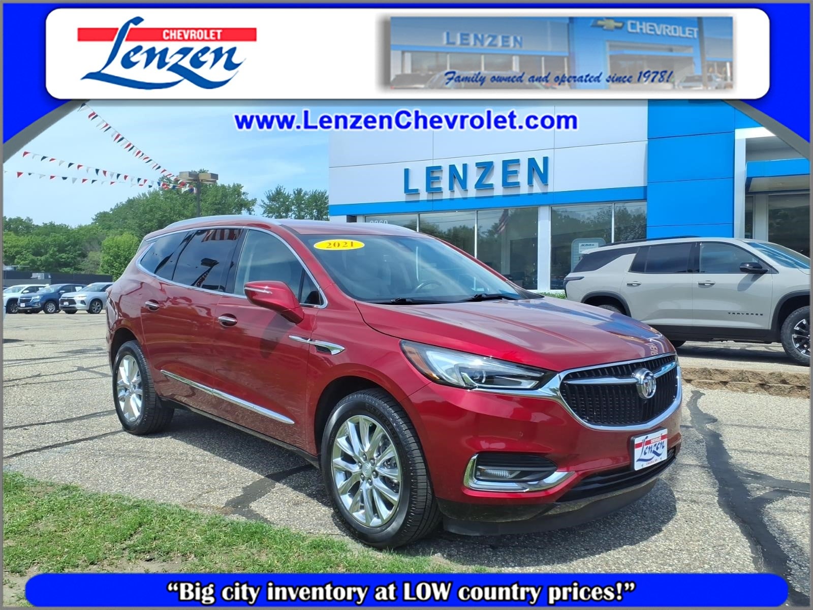 2021 Buick Enclave Premium in Includes Pitch Dark Night Lower Exterior Accent Color.) — front three-quarter view
