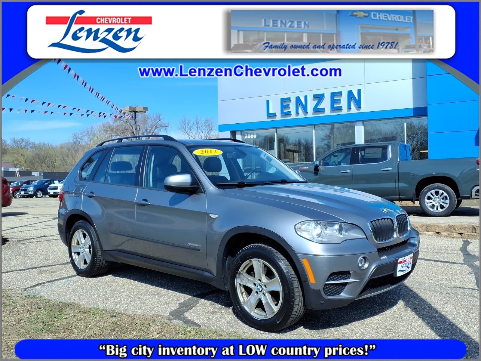 2012 BMW X5 xDrive35i in Gray — front three-quarter view