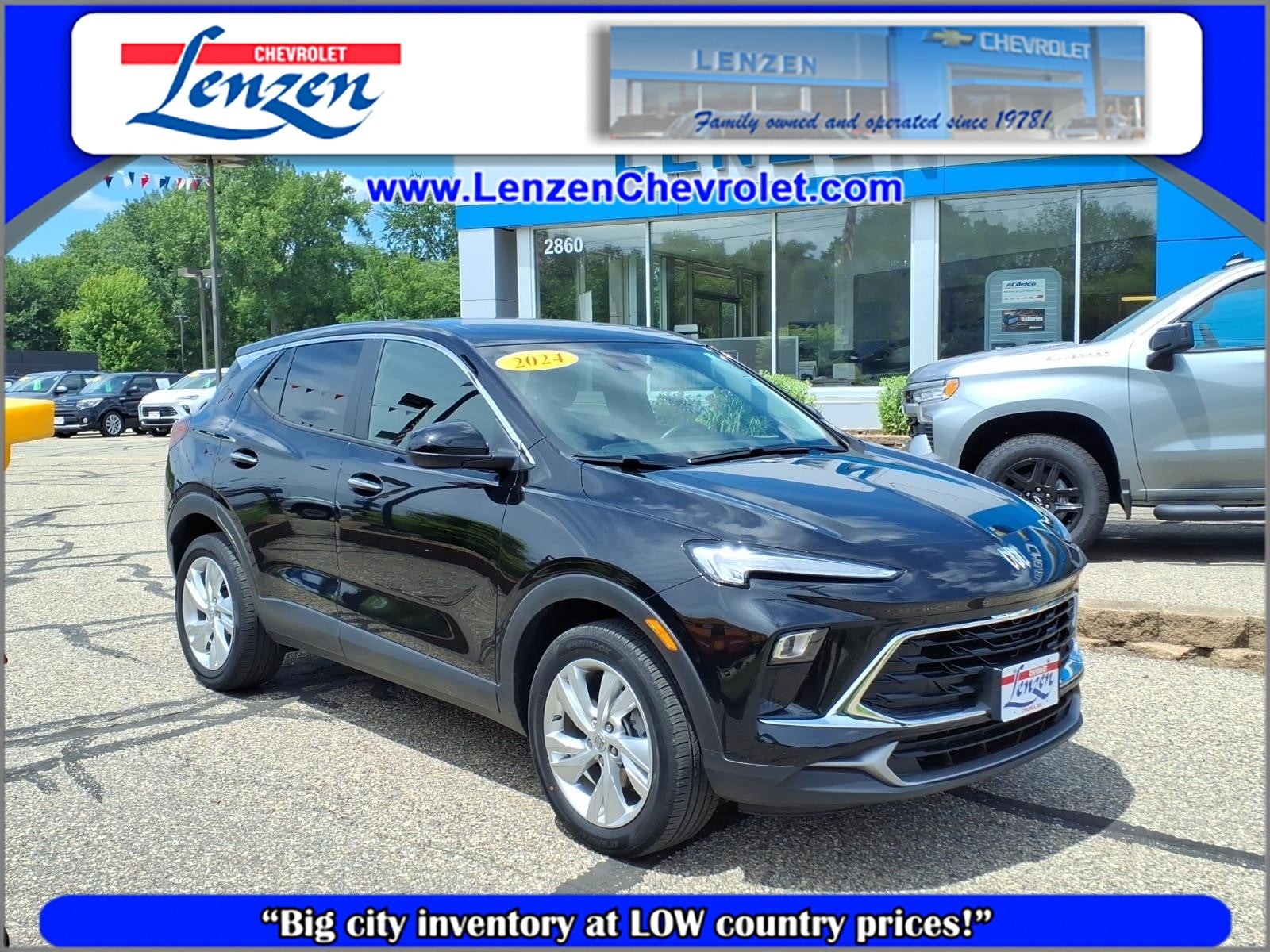 2024 Buick Encore GX Preferred in Ebony Twilight Metallic — front three-quarter view