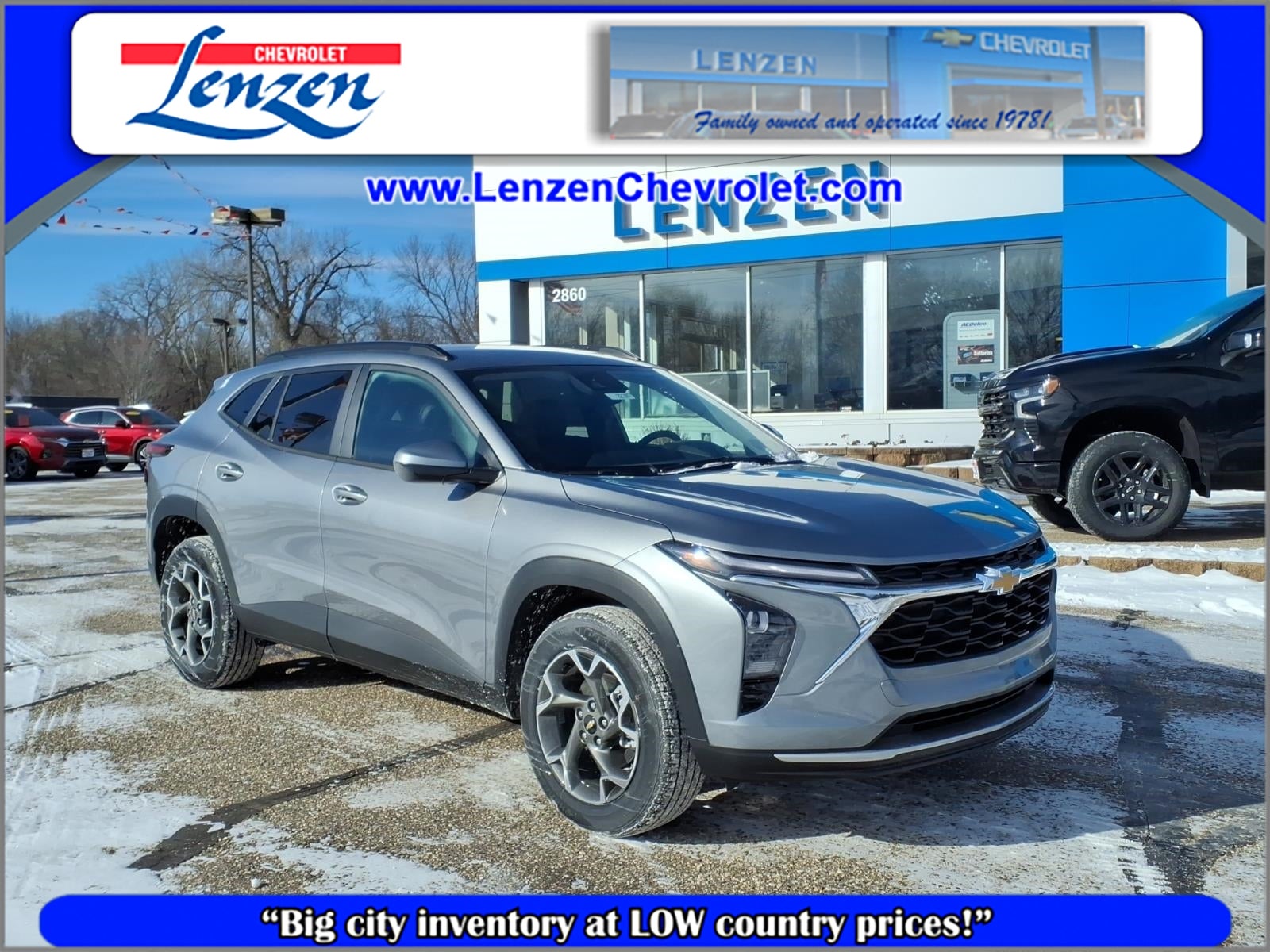 2026 Chevrolet Trax LT in Sterling Gray Metallic — front three-quarter view