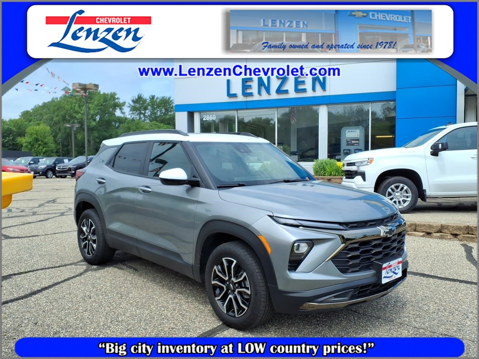 2025 Chevrolet Trailblazer ACTIV in Sterling Gray Metallic — front three-quarter view